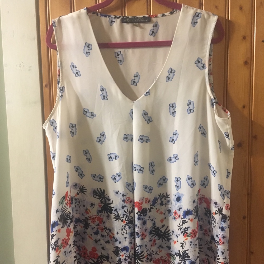 XL Beautiful Tank Top Rose&Olive